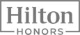 The image shows the Hilton Honors logo in black and white.